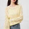 Spring and Summer Sun Protection Long Sleeved Thin Knitted Sweater Fashionable Hollow Out Knitted Sweater for Women