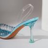 Fashion Bling Bling Luxury Rhinestones Transparent Women Pumps Fashion Elegant Crystal Clear Heeled Summer Wedding Prom High Heels Shoes