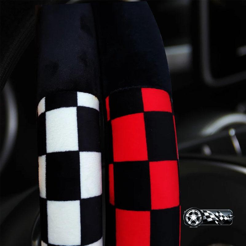 Auto Decoration Car-styling Universal Plush Fabric Diameter 38cm Car Steering Wheel Cover Fit for Most Cars Auto Steering Covers