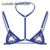 Sexy Mens Sheer Lace Lingerie Exotic Open Bras Gay Sissy Nightwear Halter Neck Adjustable Straps Wire-free Unlined Mini Bra Top