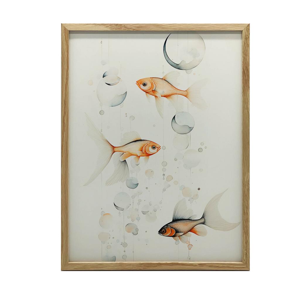 Podwodna Poezja Podwodna Poezja, 50X70 Cm, Rama Aluminiowa Złota, Papier Matowy 230 Gsm
