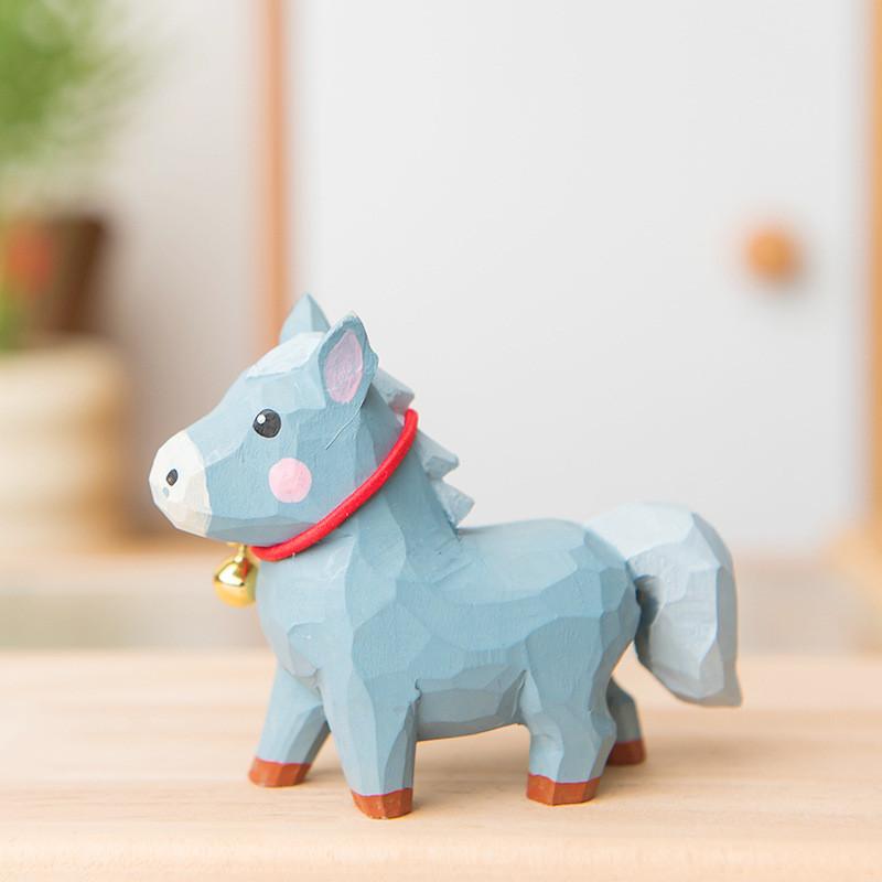 Wooden Zodiac Small Horse Decor With Handcrafted Craft For Home And Office Decor
