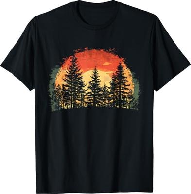 Camiseta Retrô Floresta Natureza Amante da Vida Selvagem ao Ar Livre