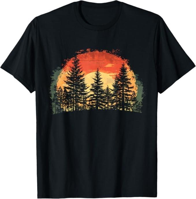 

Outdoor Tree Nature Lover Wildlife Retro Forest T-Shirt 4XL