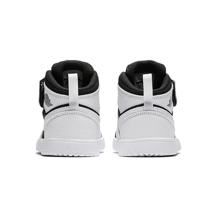 Jordan Air Jordan 1 TD Comfortable High top Toddler Shoes Black White Infant And Toddler AR6352-113