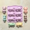1Pc Bear Rabbit Shaped Chocolate Silicone Mold 3D Candy Pudding Biscuit Cake Baking Mold Easter Party Decoration