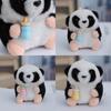 Fluffy Panda Keychain Plushie Cozy Pp Cotton Filling For Backpacks And Purses