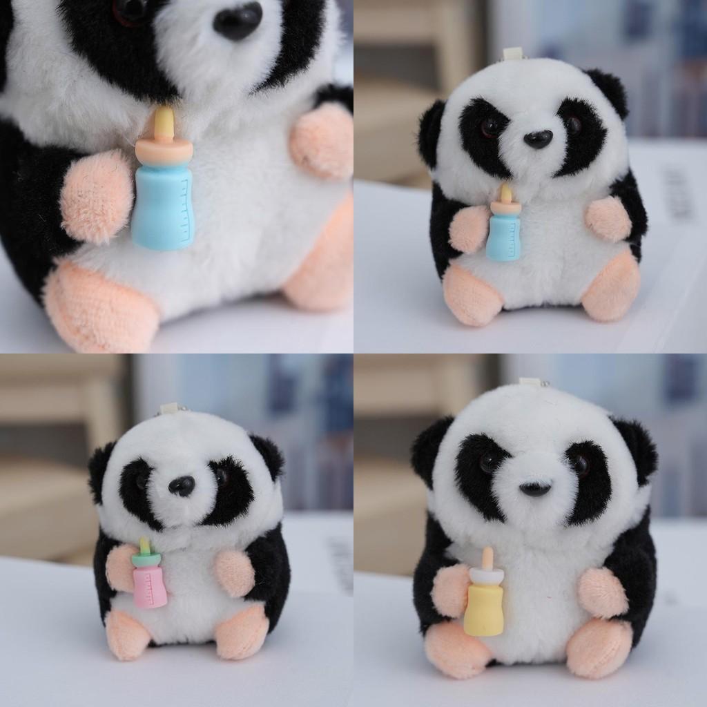 Fluffy Panda Keychain Plushie Cozy Pp Cotton Filling For Backpacks And Purses