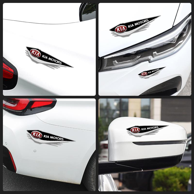 ABCDFD1Car Rearview Mirror Door Sideways Side Decoration Stickers For KIA K9 Sportage Niro K5 Carnival EV6 EV9 EV3 K8 Stinger Forte