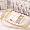 Large-Capacity Marker Storage Bag 64 Pieces Layered Handheld Diagonal Shoulder Transparent Bag Watercolor Pen Finishing Box