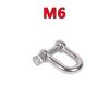 M4-M14 D Type Shackle Short Paragraph Rigging 304 Stainless Steel Shackle Hooks Boat Rigging Hardware for Chain Wirerope Lifting