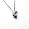 2024 Retro Skull Titanium Steel Pendant Necklace for Men - European American Style Half Face Stainless Steel Jewelry