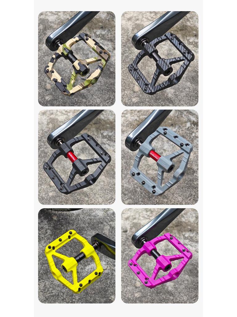 PROMEND Fargerike Nylon Sykkelpedaler med 3 Kulelager for Terreng- og Landeveissykler.