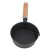 Egg Frying Pan Cast Iron   Wood Handle   Pre Seasoned Skillet for Indoor Outdoor Cooking