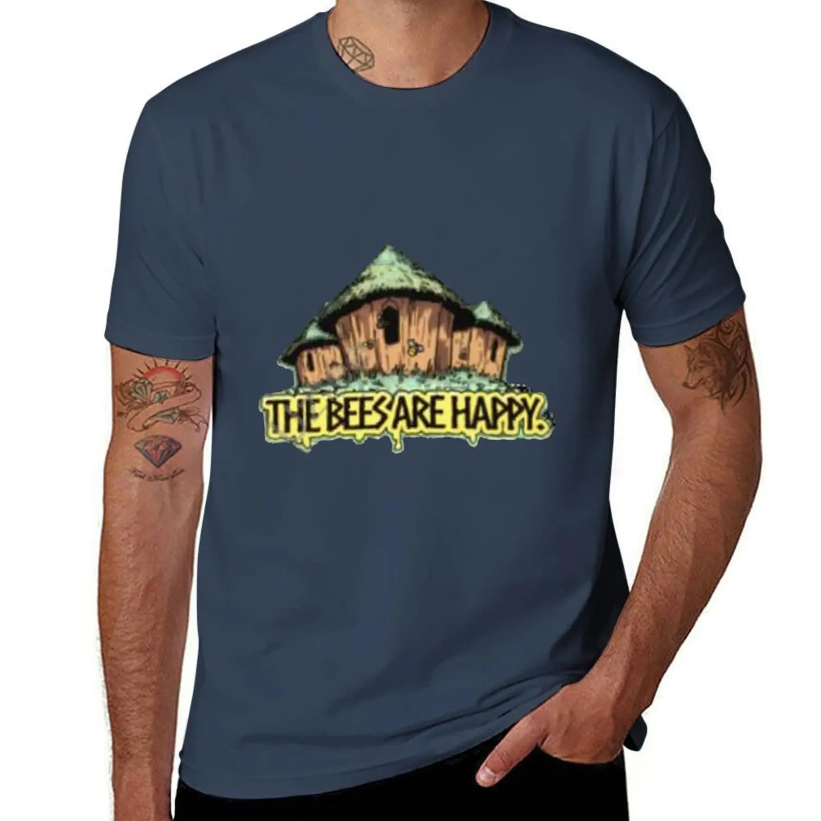 

Valheim Store The Bees Are Happy Hooded T-Shirt quick drying anime tshirt mens graphic t-shirts 2XL