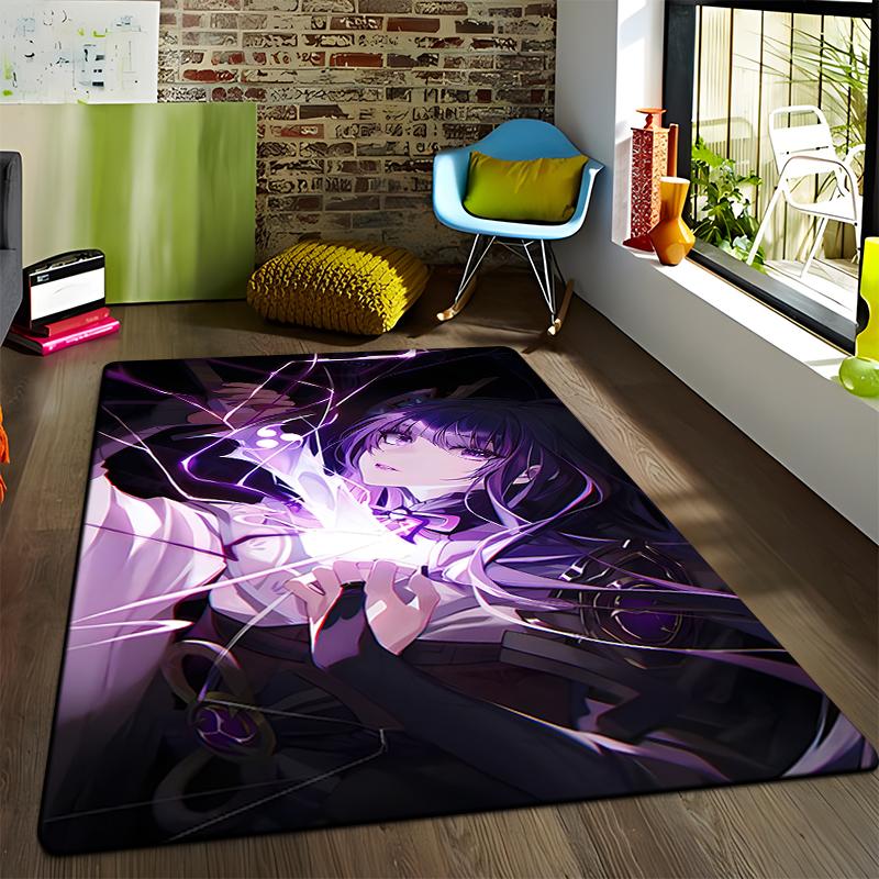 Anime Genshin Carpets Living Room Decoration Bedroom Parlor Tea Table Area Rug Mat Soft Flannel Large Rugs and Baby Gift Carpet