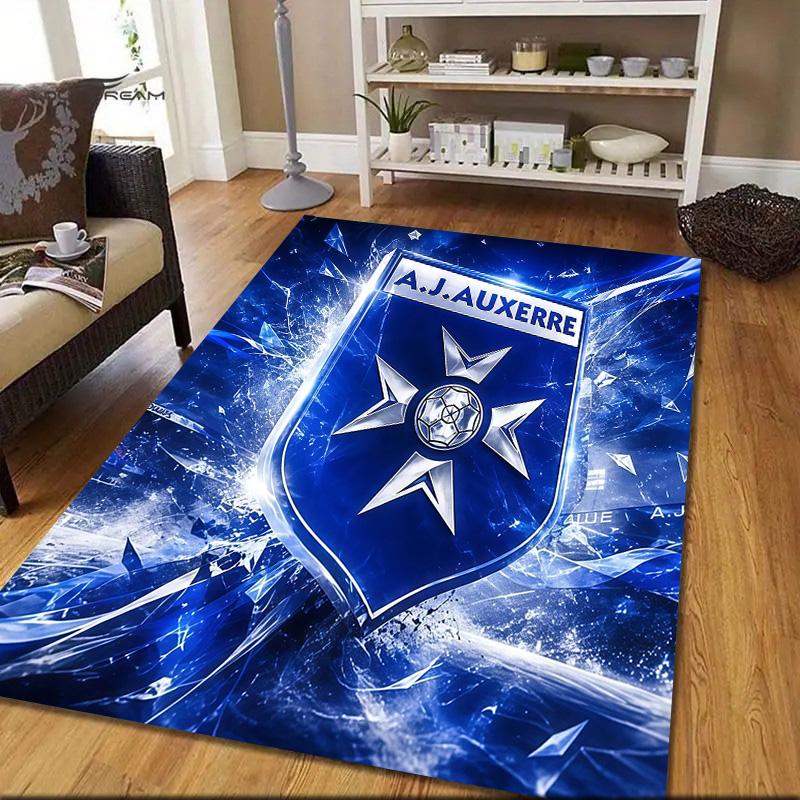 AJ Auxerre Flannel Pattern Square Carpet,Area Rug,Carpet Rug for Living Room Bedroom Sofa Playroom Decor,Non-slip Floor Mat