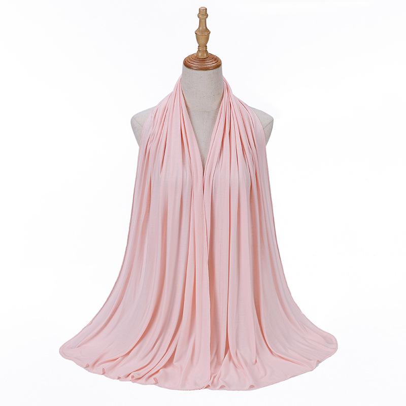 

New Muslim Jersey Hijab Scarf Women Long Solid Color Head Wrap For Women Hijabs Scarves Ladies Muslim Veil Jersey Hijabs 55x170cm