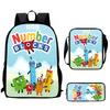 Digitale Bausteine Numberblocks Schultasche Hochauflösend Multifunktional Oxford Leichter Rucksack