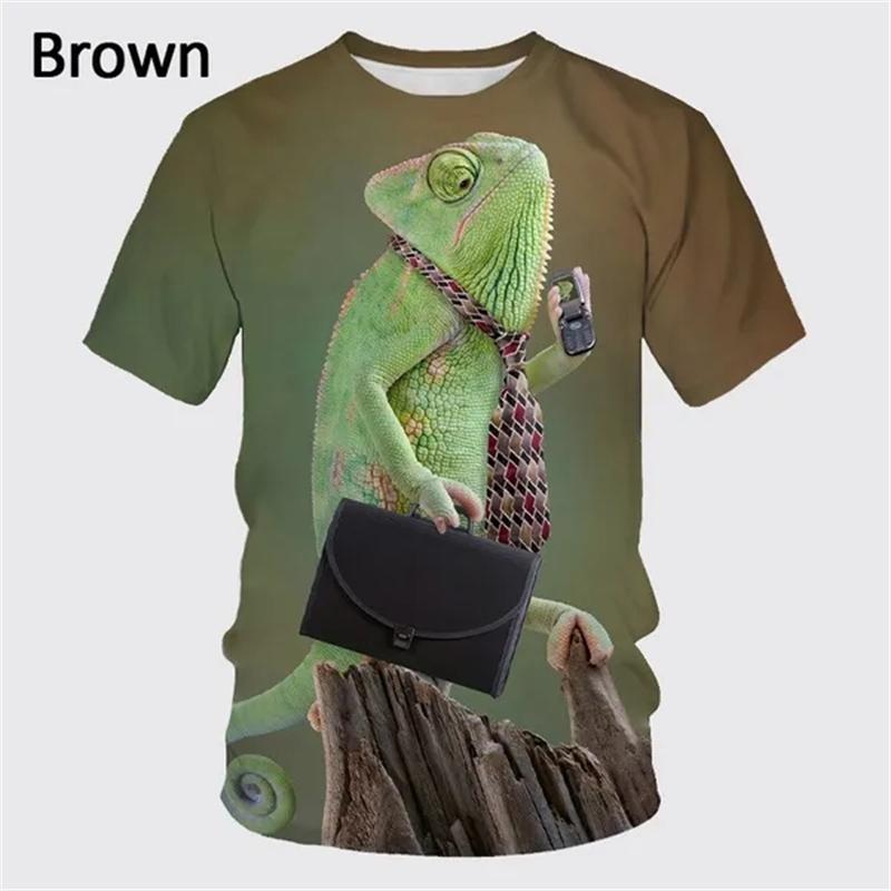 Fun Chameleon T-shirt Animal Lizard Men s T-shirt S