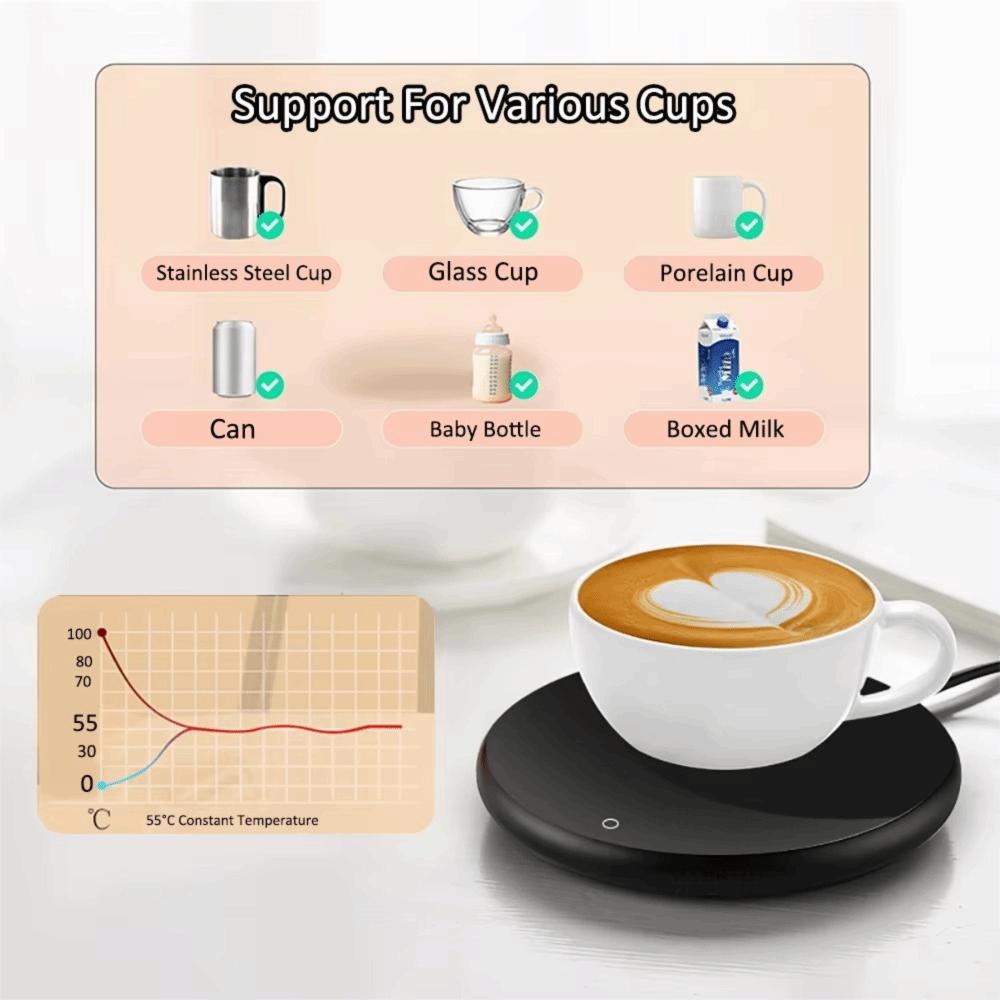 USB Charging Electric Coffee Cup Heater Energy Saving Cup Heating Pad Coffee Mug Warmer Winter