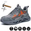 Men Winter Work Sneakers Lightweight Men Sport Safety Shoes Women Steel Toe Work Shoes Male Anti-Puncture Indestructible Shoes