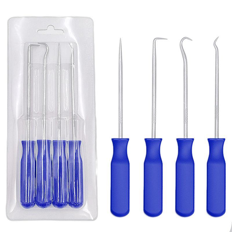 4-Piece Oil Seal Hook Set: Tire Repair & O-ring Puller Removal Tools