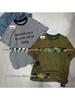 Xiao Wang's New Spring Korean Style Loose Plus Size Casual Striped T-shirt with Letter Design