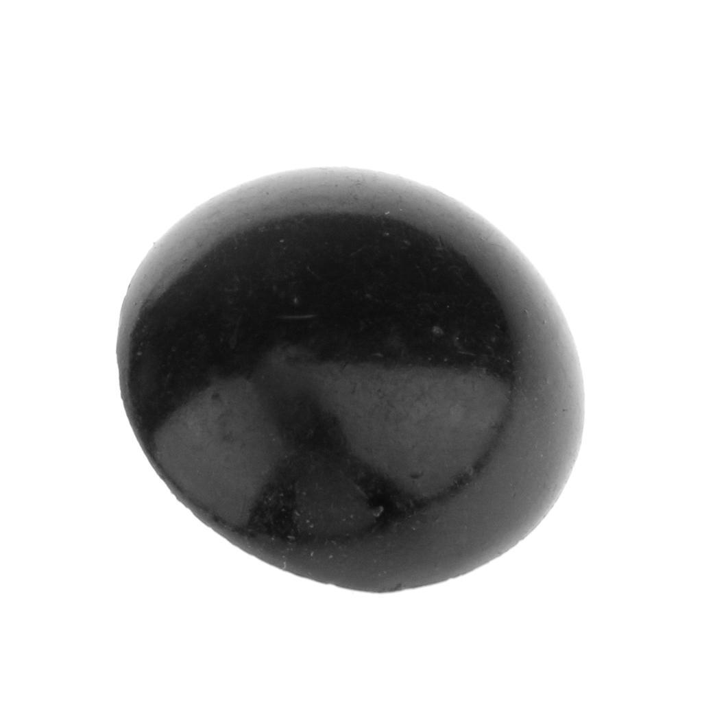 100 st Svampknapp Kupold sömnad Djurögon Docka DIY Craft Svart 12mm