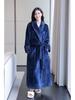 Comfortable Flannel Bathrobe: Thick Long Robe for Women & Couples In Autumn/Winter