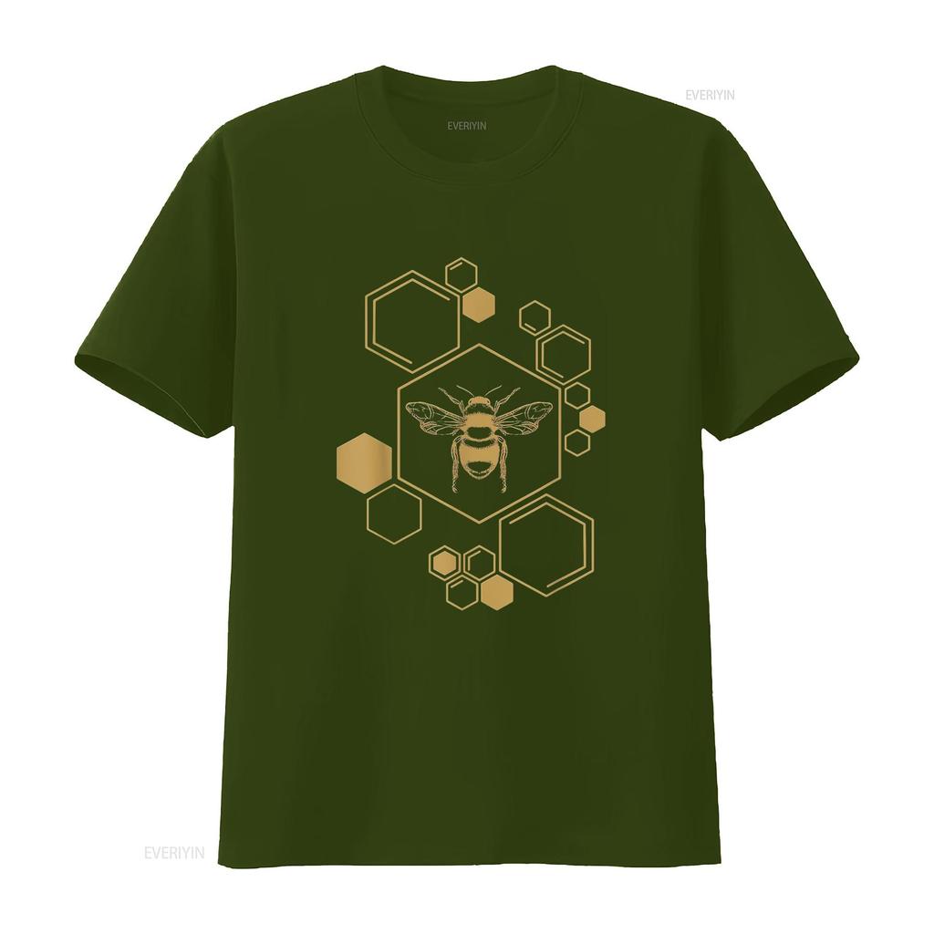 Mens Bee Beekeeping Honeycomb Honey Beekeeper T Shirt Black Medium Vintage Washed Stretched Homme Streetwear Unisex Comfortable