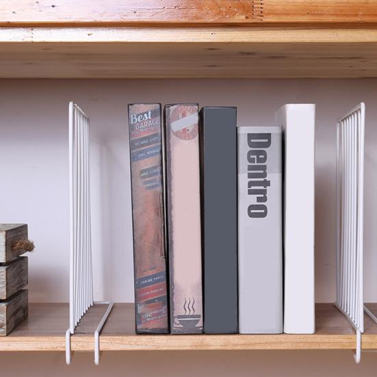 4Pcs Clothing Divider Shelf Organizer High Strength Rustproof Corrosion Resistant Easy To Install Shelf Dividers Closet Separators