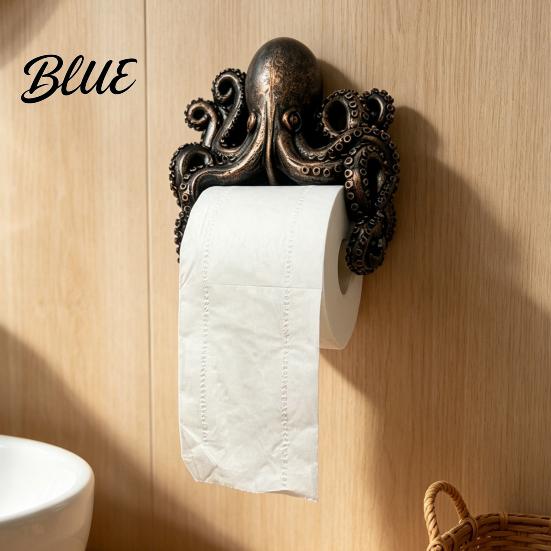 Wandmontierter Papierhandtuchhalter Ozean Toilettenhalter Schildkröte/Oktopus/Hai Form Platzsparend Rollenaufbewahrung Harz Organizer für Küche