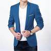 אופנה גברים Slim Fit פורמלית חליפת כפתור אחד עסקים בלייזר מעיל חולצות