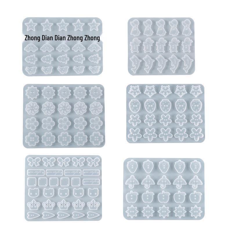 Poppy Silicone Molds for DIY Resin Crafts - Flowers, Fruits, Animals, Crown, Bow Knot, Buttons