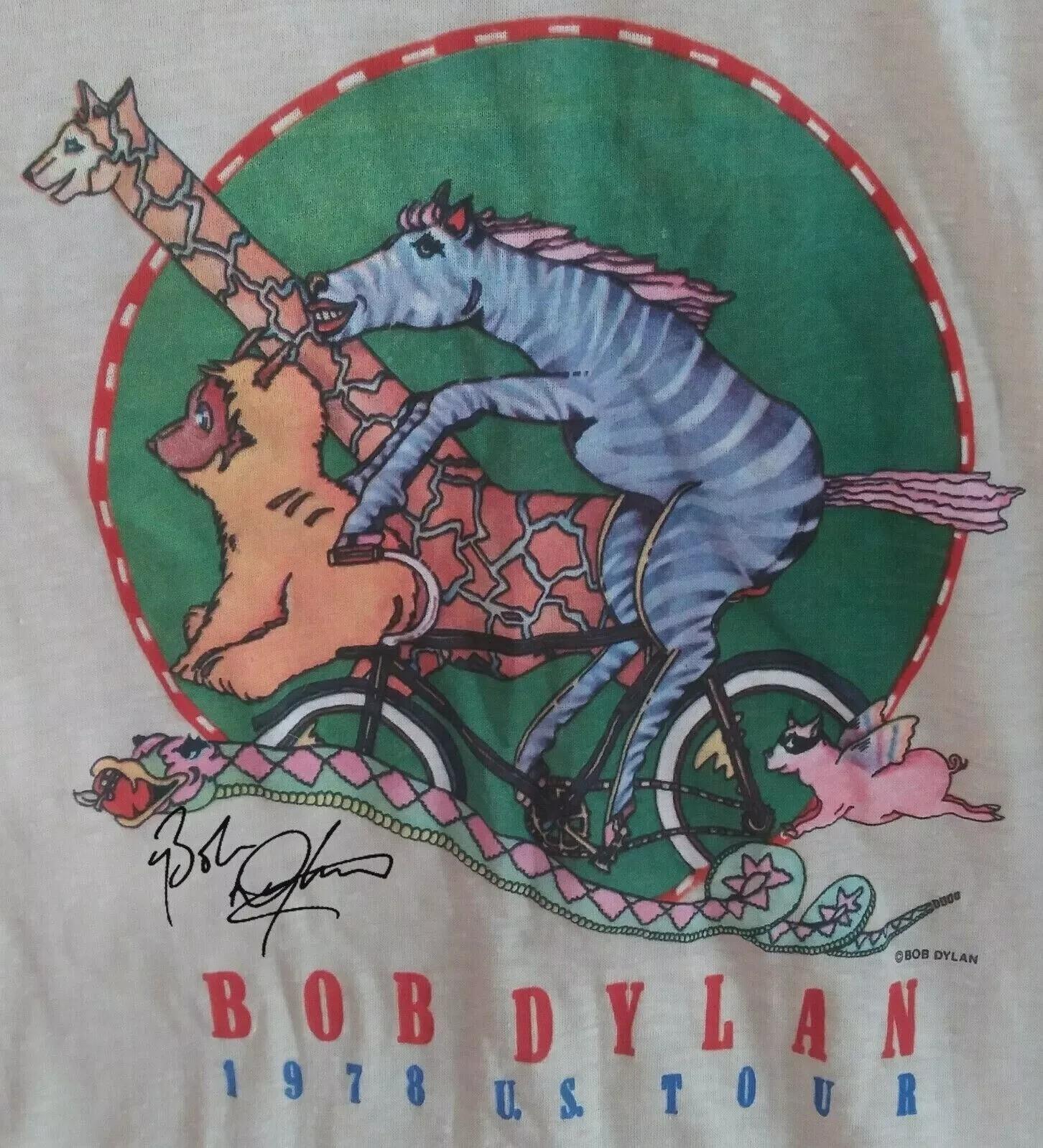 VTG 1978 Tour Bob Dylan Gift For Fans White S to 5XL Tee Shirt SN637 S