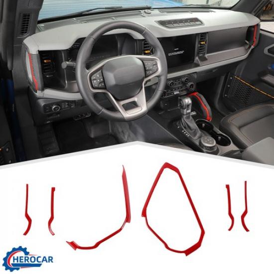 Center Console Dash Handle Decor Strips Cover Trim For Ford Bronco Accessories
