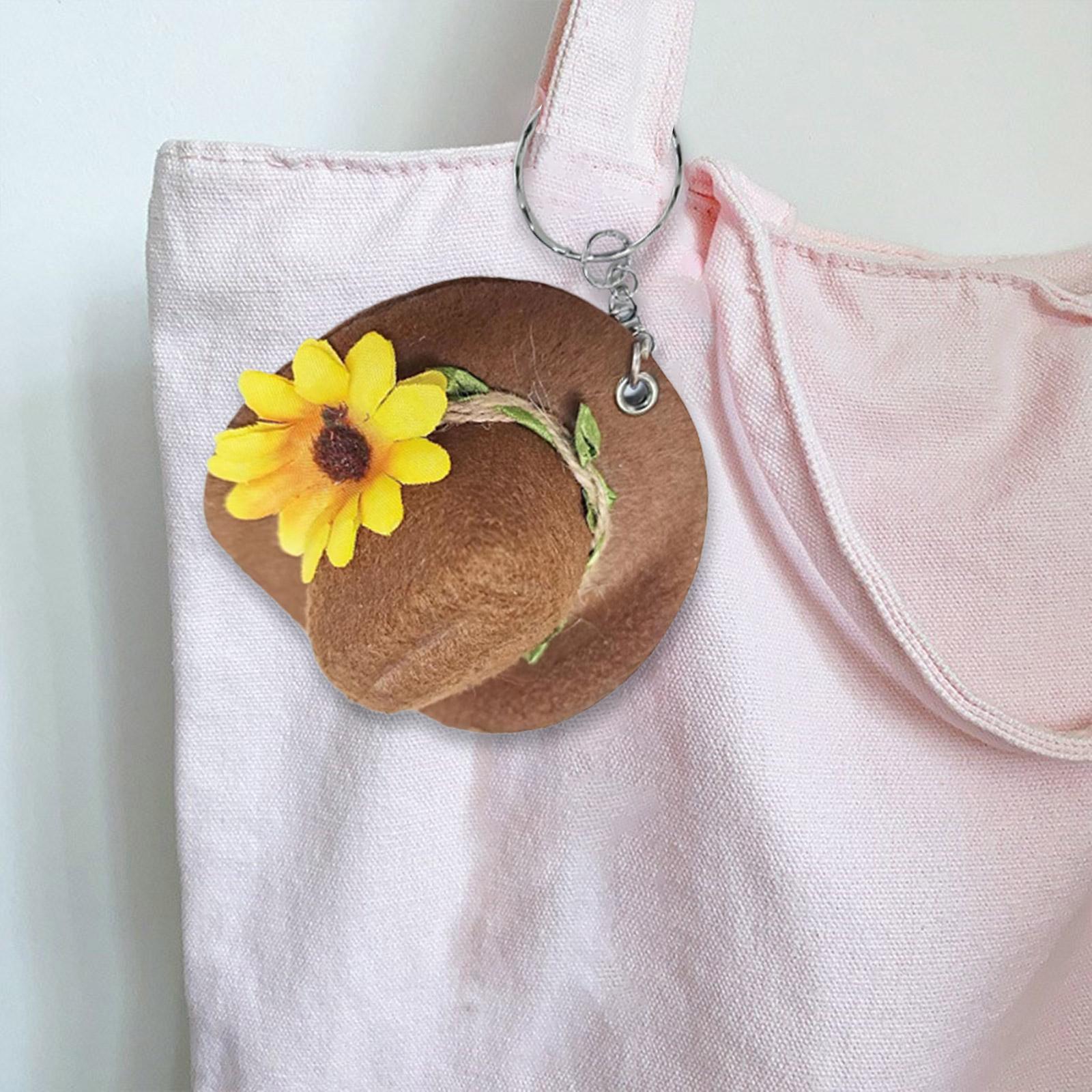 Модная шляпа цветок брелок шарм креативная цветочная шляпа ключ аксессуар модные брелоки — фото 7