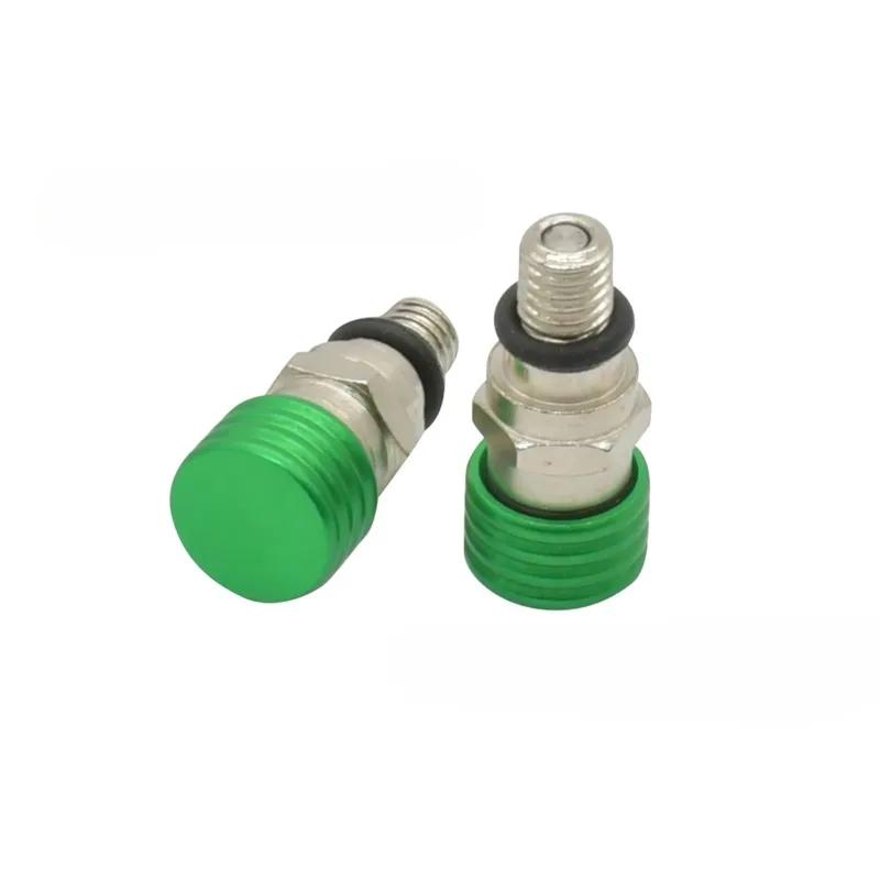 

M5 Bleed водонепроницаемый предохранительный клапан прокачки передней вилки для Yamaha YZ TTR WR 125 250 450F Suzuki DRZ RM RMX RMZ Kawasaki Honda зелёный