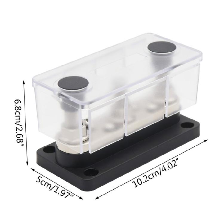 Battery Power Distribution Block Bus Bar Positive Negative 3x5/16" 300A Terminal