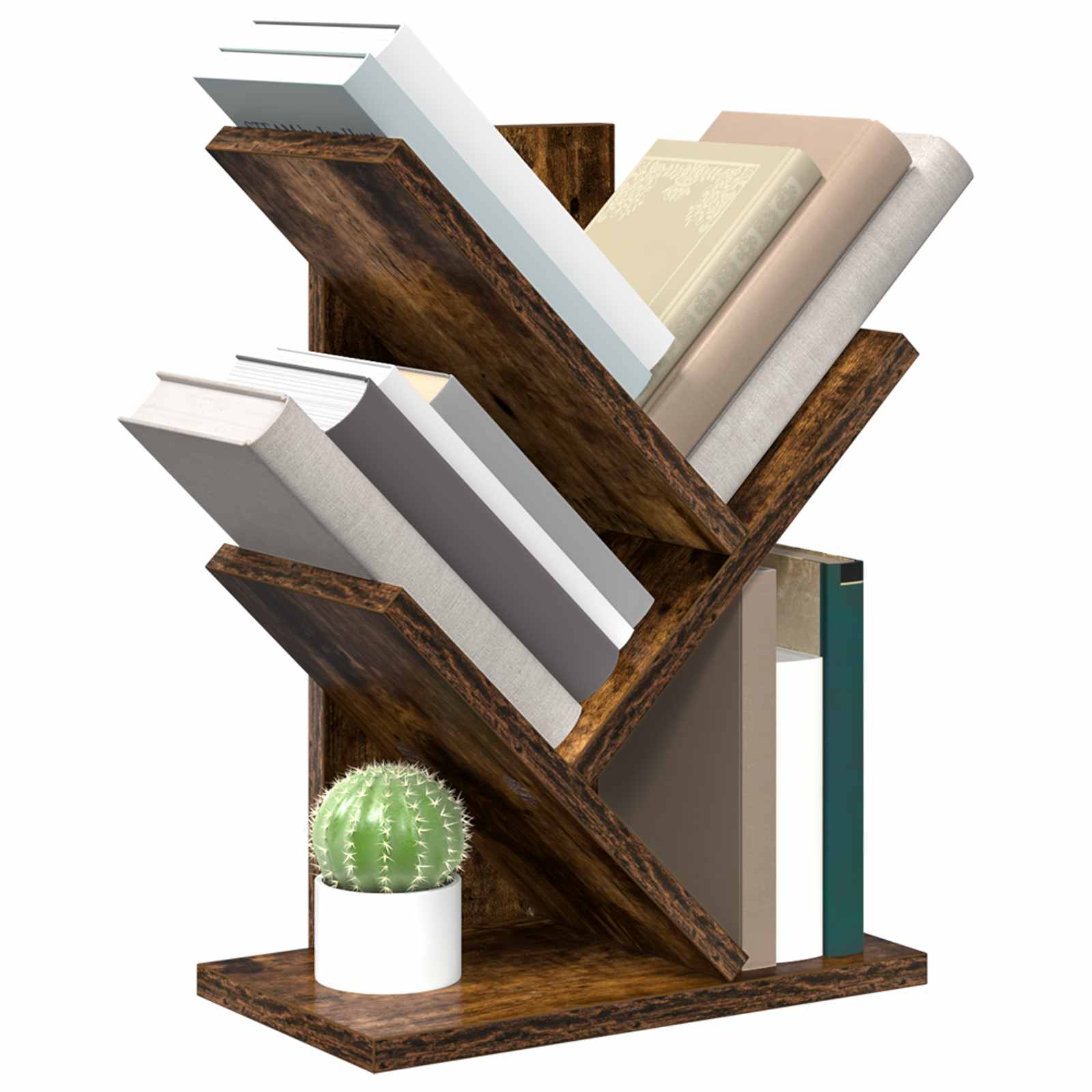 Baum Bücherregal 3 Etagen 30 x 18 x 40 cm Holzwerkstoff