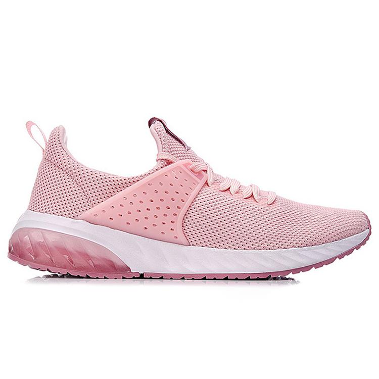 New LiNing Gel Rocker Abrasion Resistant Breathable Low Top Running Shoes Women's Pink AGCN052-3