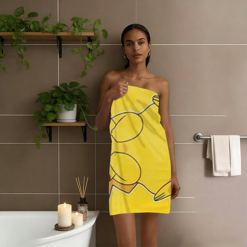 Süßes Pikachu Strandtuch Badetuch Weiches Saugfähiges Badetuch für Badezimmer Pool Yoga Strand