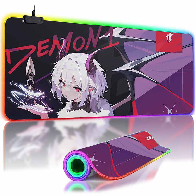 Anime Mask Girl Mouse Pad Yuki Aim Large Mouse Mat E-Sports Gamer Desk Pads Non-Slip Rubber Premium Mouse Pad XXL Keyboard Mats