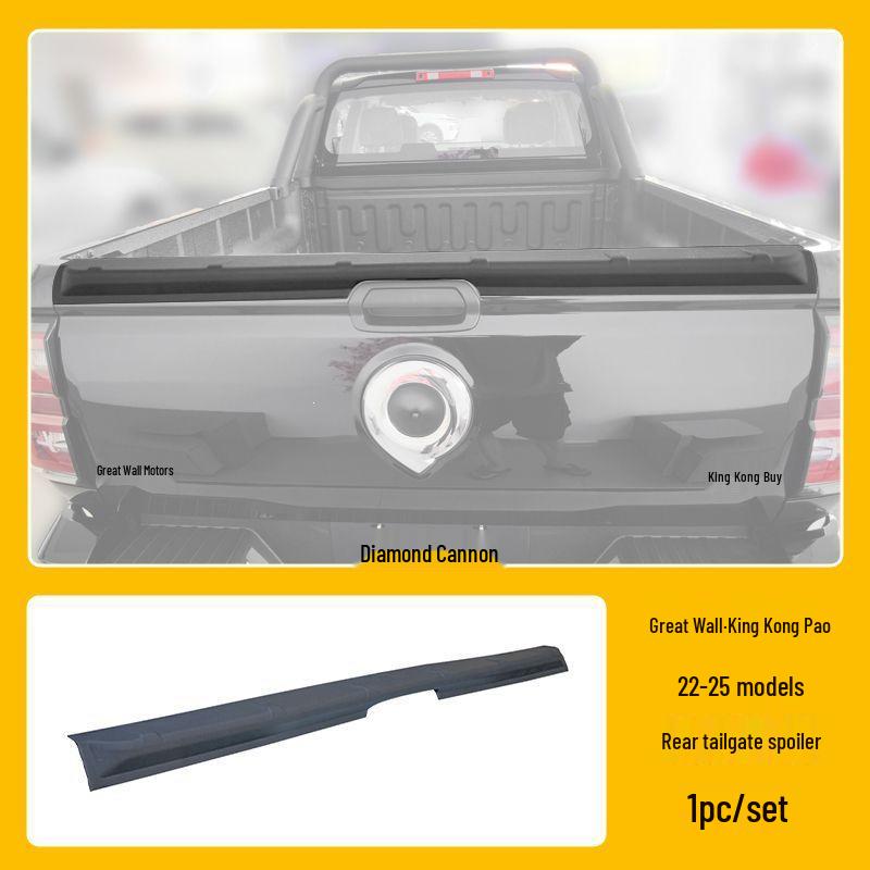 King Kong Cannon Rear Spoiler Black Warrior Door Protector Trim (21-26)