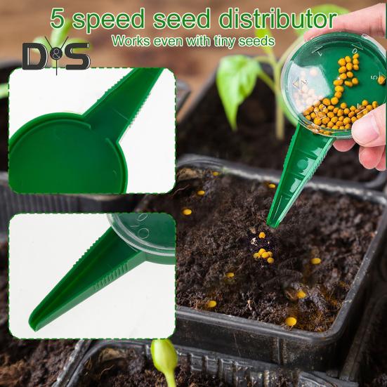 Mini-Samenstreuer-Set, manueller Samenspender, Hand-Samensämaschine für winzige Samen, Gartenumpflanzung, Pflanzung