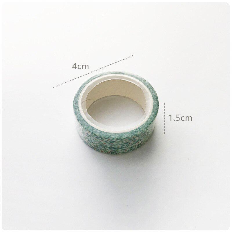 5m*1.5cm Cute Hand Tape DIY Decorative Dots Green Leaves Waves PatternTape Decorative Tape