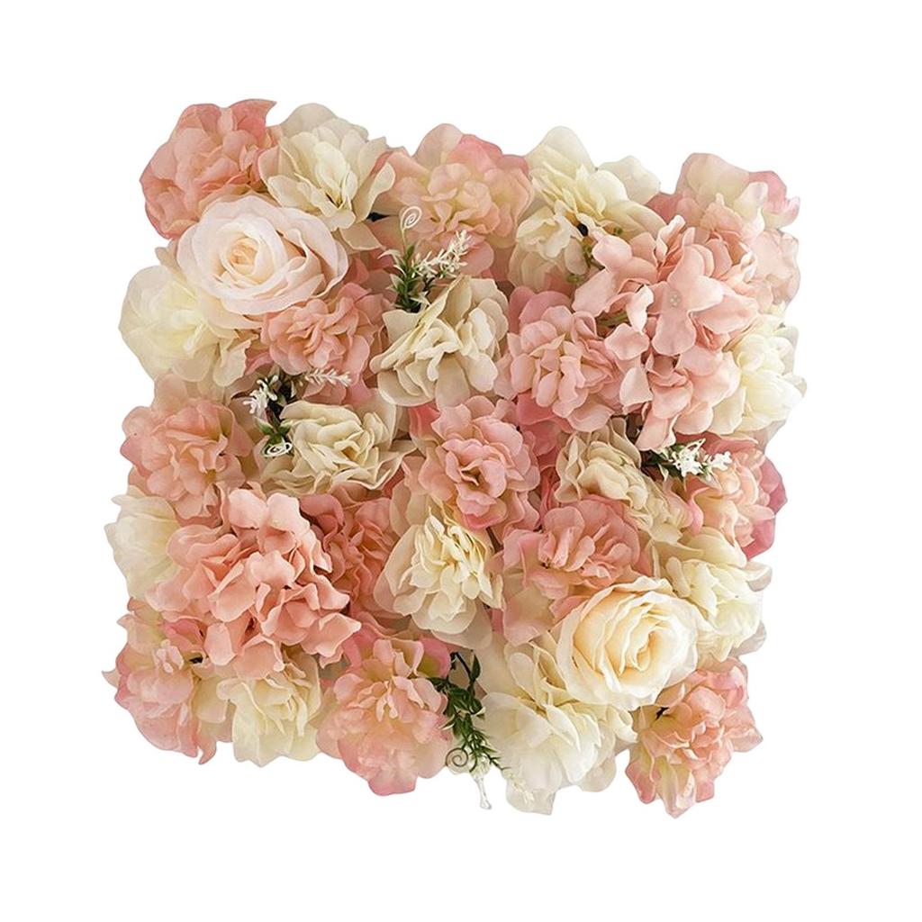 Artificial Flower Wall Panel Rose Photo Background for Wedding Valentines Day Indoor Decoration