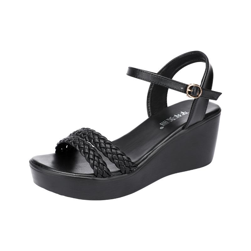 Dámské sandály Léto 2025 Nová móda Klínkové sandály Dámské Platforma Vysoké podpatky Otevřená špička Pohodlné sandály 32-43 Dámské boty