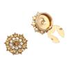 Sophisticated Dress Cuff Links Sparkling Multi Tone Glass Design Comfortable Daily Wear Solution